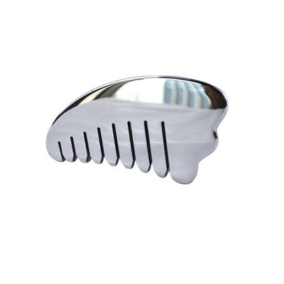 Silberhorn Form Edelstahl Gua Sha Kopfhaut Massage Kamm Guasha Stein Kopf Massager Haar Gesundheit Pflege Salon Schönheitsmittel