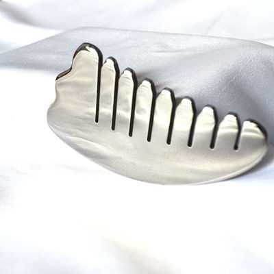 Silberhorn Form Edelstahl Gua Sha Kopfhaut Massage Kamm Guasha Stein Kopf Massager Haar Gesundheit Pflege Salon Schönheitsmittel