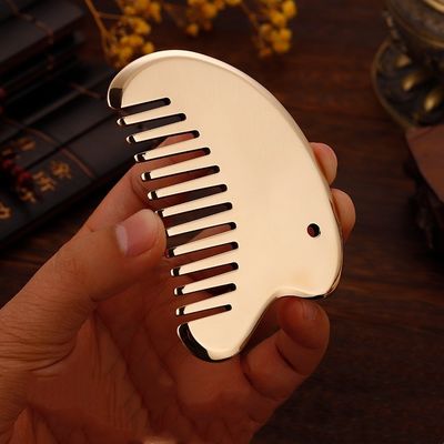 Gold Naturblatz Gua Sha Brett Werkzeug für die Kopfhaut Massage Kamm Guasha Stein Kopf Massager Haar Gesundheit Pflege Salon Schönheit