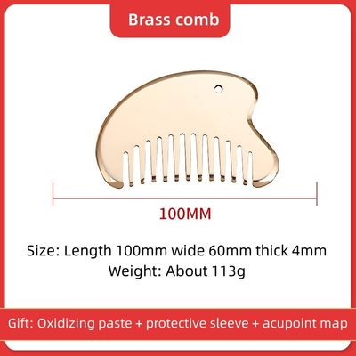 Gold Naturblatz Gua Sha Brett Werkzeug für die Kopfhaut Massage Kamm Guasha Stein Kopf Massager Haar Gesundheit Pflege Salon Schönheit