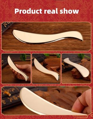 Muskelmassage-Werkzeug S-Form Gua Sha reines Kupfer Rückenschaben Körpermassager Guasha Brett für Hals und Körper Hautpflege