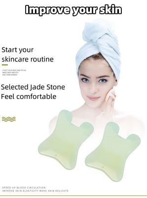Xiuyan Jade Massage Kamm Guasha Kamm Guasha Schaben Kopfhaut Kamm Grüne Massagegeräte für Massage