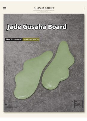 Xiuyan Jade Massage Werkzeuge 100% natürliche doppelseitige Jade Stein Gesichtsrolle für die Stimulation des Blutflusses und die Linderung von Stress