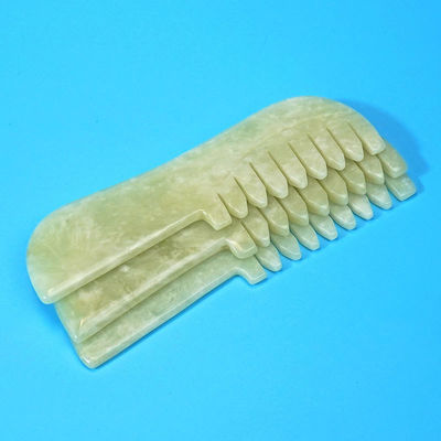 Versorgung Grünes Schaben Jade Gua Sha Stein Gesichtshaar Massage Guasha Kamm Werkzeuge Xiuyu Kamm mit individuellem Logo erhältlichd