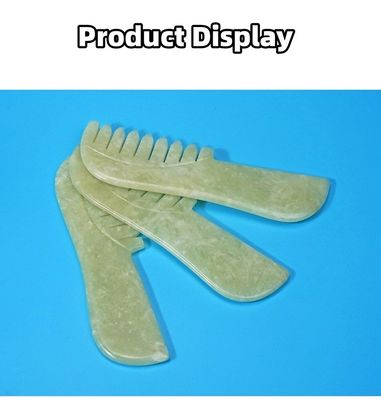 Versorgung Grünes Schaben Jade Gua Sha Stein Gesichtshaar Massage Guasha Kamm Werkzeuge Xiuyu Kamm mit individuellem Logo erhältlichd