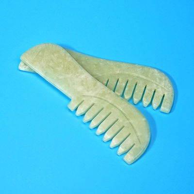 Versorgung Grünes Schaben Jade Gua Sha Stein Gesichtshaar Massage Guasha Kamm Werkzeuge Xiuyu Kamm mit individuellem Logo erhältlichd