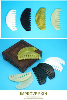 2023 Custom Logo Availabled Jade Comb Gua Sha Scraping Tool für Kopfhautpflege und Körpermuskeln