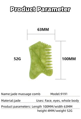 Kopfhaar Kopfhaut Massagegeräte mit Akupunktur Kopftherapie Triggerpunkt Behandlung Jade Stein Gua Sha Kamm Massagegeräte