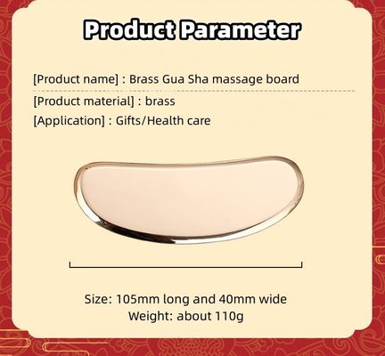 Professionelles Massagetool Gold Kupfer Messing Griff Gesichtsmassager Guasha Board mit hoher Qualität