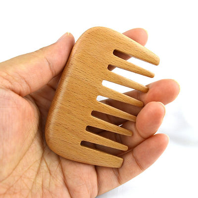 Warmbraune Holzbuche Holzbürste Bart Kamm Taschenkämme Frauen Haarbürste Holzhaarbürste Kamm für Massagegeräte