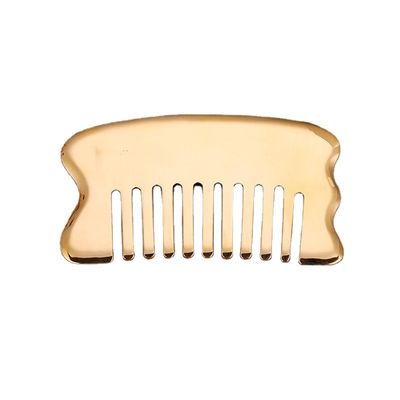 Muskelmassage Kopf Massagetool Custom Logo Kopfhaut Massagetool Quadrat Messing Gua Sha Kamm Metall Kupfer Gua Sha Kamm