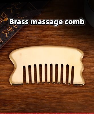 Muskelmassage Kopf Massagetool Custom Logo Kopfhaut Massagetool Quadrat Messing Gua Sha Kamm Metall Kupfer Gua Sha Kamm