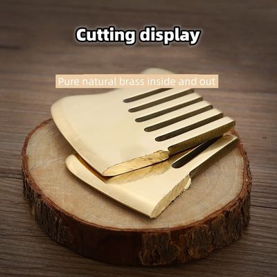 Muskelmassage Kopf Massagetool Custom Logo Kopfhaut Massagetool Quadrat Messing Gua Sha Kamm Metall Kupfer Gua Sha Kamm