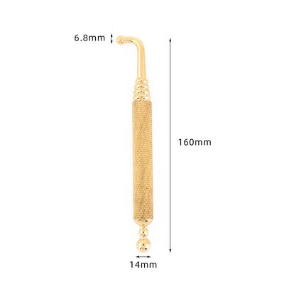 Massagegeräte Gold/Silber Doppelkopf-Stift Kupfer-Ohr- und Körperpunkt-Sonde Akupunktur-Brass-Suche Gesichtsreflexologie-Stift
