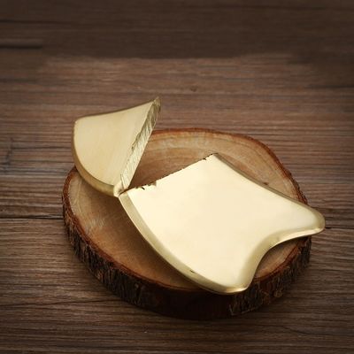 Massageausrüstung Anpassungsfähiges reines Kupfer Herz geformtes Körper Gesundheitswesen Guasha Schraubbrett Gold Farbe Messing Metall Gua Sha Massagetool