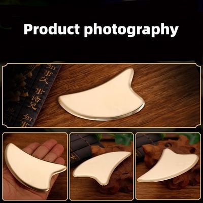 Gold-Herz-Form-Natur-Brass-Metall-Gua-Scha-Schaben-Gua-Scha-Gesichts-Spa-Massager für Meridian-Akupunkte-Massage