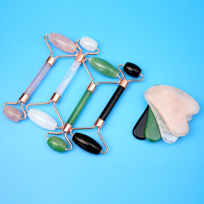 Gesichtsmassager Massagetools Set Gua Sha Board Gesicht Roller Guasha Stein Körper Selbstpflege Spa Anti-Aging Beauty Geschenkbox
