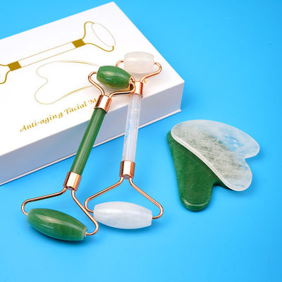 Gesichtsmassager Massagetools Set Gua Sha Board Gesicht Roller Guasha Stein Körper Selbstpflege Spa Anti-Aging Beauty Geschenkbox