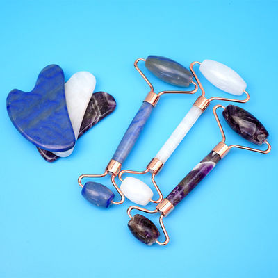 Gesichtsmassager Massagetools Set Gua Sha Board Gesicht Roller Guasha Stein Körper Selbstpflege Spa Anti-Aging Beauty Geschenkbox