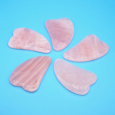 Rose Quarz Gua Sha Gesichtsrolle Massagetool Guasha Stein Körper Selbstpflege Spa Anti-Aging Gesichtsschönheit Geschenkbox in Rosa