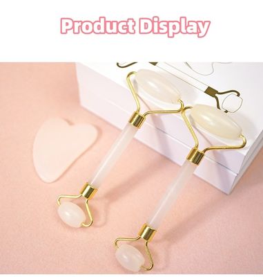 Körpermuskeln Natürlicher afghanischer Jade-Stein Gua Sha Schraubbrett Guasha Gesichtsroller Geschenkbox Set Spa Massagetool Hautpflege Gesichtsschönheit