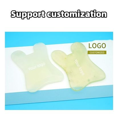 2024 Natürliche U-Form Xiuyan Jade Gua Sha Schrauben Massagebrett für Ganzkörpermassage Gesichtsmassager Haut Schönheitswerkzeug