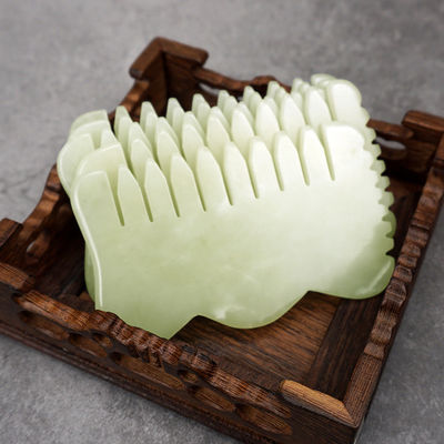 2024 Jade Stein Kamm Kopf Massager Körper Muskeln Massagetool für die Haargesundheit