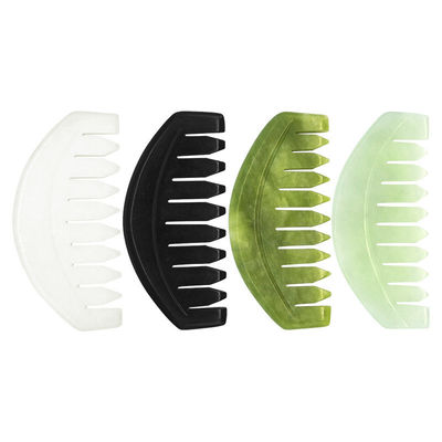 2024 Runde Form Natur Xiuyan Jade Gua Sha Kopfhaut Massage Kamm Kopf Haarpflege Massager Bagger Meridiane Bestseller Produkte
