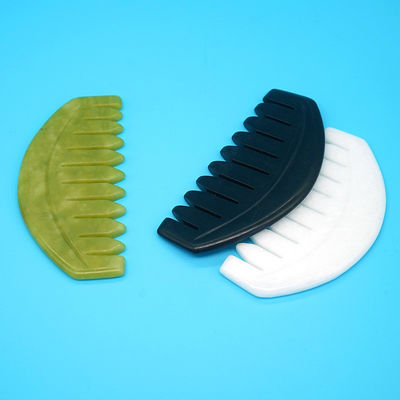 2024 Runde Form Natur Xiuyan Jade Gua Sha Kopfhaut Massage Kamm Kopf Haarpflege Massager Bagger Meridiane Bestseller Produkte