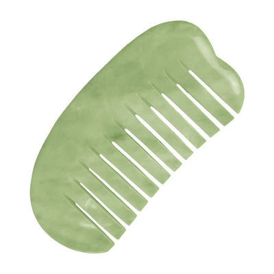 Akupunkturtherapie und Kopfhautmassage Natürlicher Jadehaarkamm mit Xiuyan Jade Gua Sha Werkzeugen