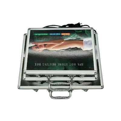Body Massage Spa Essential 22-Piece Bian Stone Energy Stone Set mit automatischem Thermostatik-Hot Compress und Guasha-Tools