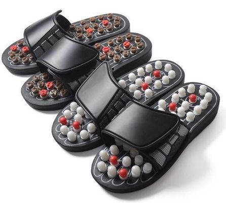 Massagegeräte kundenspezifisches Logo verfügbar Gesundheitsfürsorge Akupunktur Slipper Fußmassager Schuh mit natürlichen Kopfstein