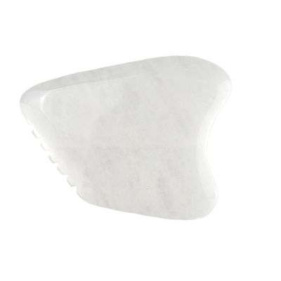 Körpermassager Gua Sha Gesichtsschablone Weißer Jade Stein Guasha Werkzeug für Gesicht und SPA Akupunktur Massage Ausrüstung