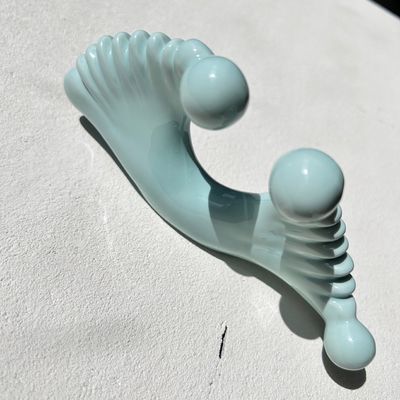 Blaues keramisches Gua Sha Massagetool für die Lymphdrainage und die Wiederbelebung der Haut