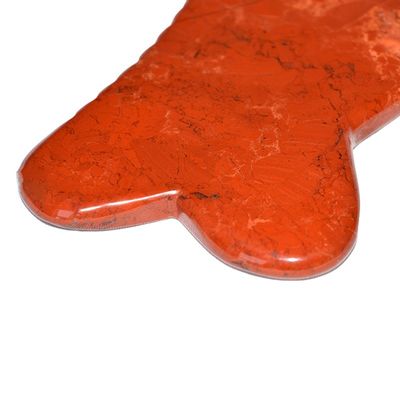 Benutzerdefiniertes Logo Rot Jaspischer GuaSha Steinschrauben Massagebrett Werkzeug für Körpermuskeln und Massage