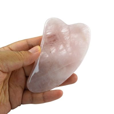Kleiner Jade-Stein Guasha-Board Custom Gesichtsmassager für Hals Rücken Schulter Taille Gesäß Herzform Rose Quarz Gua Sha