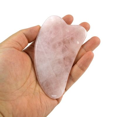 Muskelmassagetool 2024 Rose Quarz Gua Sha Naturkristallhaut Guasha Schönheitsmassager für Gesichtslifting und Anti-Aging