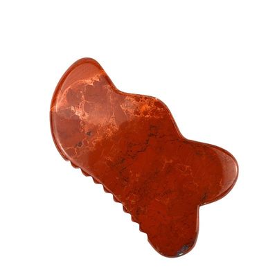 Personalisiertes Logo erhältlichd 2024 Rot Jaspisstein Gua Sha Schrauben Massagebrett für Anti-Aging und Muskelentspannung Vorteile