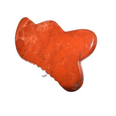 Personalisiertes Logo erhältlichd 2024 Rot Jaspisstein Gua Sha Schrauben Massagebrett für Anti-Aging und Muskelentspannung Vorteile