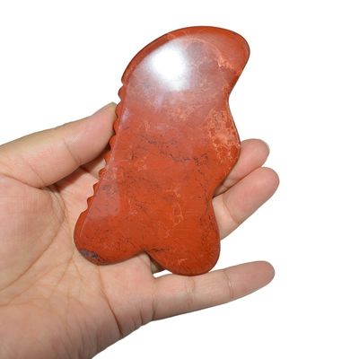 Personalisiertes Logo erhältlichd 2024 Rot Jaspisstein Gua Sha Schrauben Massagebrett für Anti-Aging und Muskelentspannung Vorteile