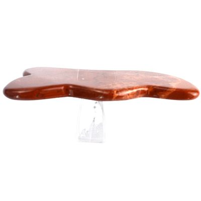 Personalisiertes Logo erhältlichd 2024 Rot Jaspisstein Gua Sha Schrauben Massagebrett für Anti-Aging und Muskelentspannung Vorteile