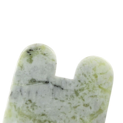 Gesichtsschönheitsmassage-Werkzeug 2024 U-Form Natur Xiuyan Jade Gua Sha Schraubbrett mit Muskelmassage-Funktion