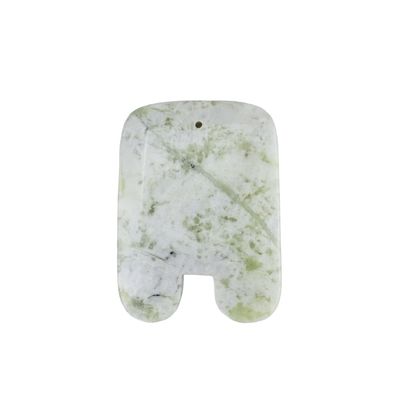 Gesichtsschönheitsmassage-Werkzeug 2024 U-Form Natur Xiuyan Jade Gua Sha Schraubbrett mit Muskelmassage-Funktion