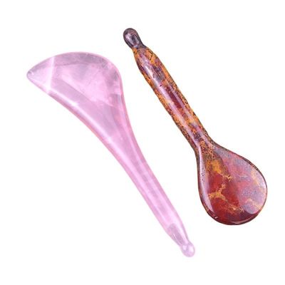 Körpermassage-Werkzeug Rose Quarz Gua Sha Pen verfügbar Logo für Gesichts- und Augenacupuncture Stick