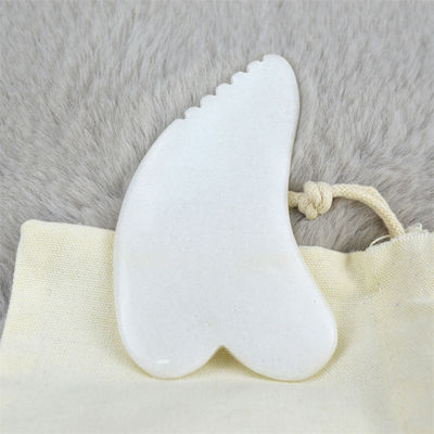 Körpermassager Gua Sha Schrauben Massagetool Weißer Jade Guasha Brett Schrauber Natur Jade Stein