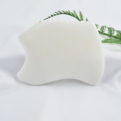 Körpermassage-Werkzeug mit natürlichem weißen Jade-Stein Gua Sha Scraping Board Guasha Facial Spa Hautpflege Beauty Salon