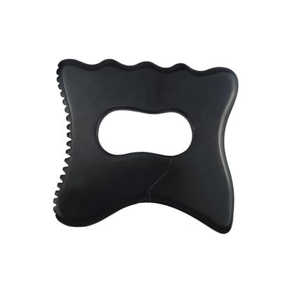 Custom Logo Availabled Schwarzer Bian Stein Gua Sha Massagetool Mit Handgriff Körpermassage Ausrüstung Guasha Stein Selbst Hautpflege