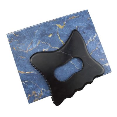 Custom Logo Availabled Schwarzer Bian Stein Gua Sha Massagetool Mit Handgriff Körpermassage Ausrüstung Guasha Stein Selbst Hautpflege