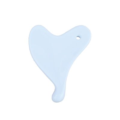 2024 Herzensform Mini Keramik Gua Sha Massagetool für Gesichtslifting und Faltenverminderung kundenspezifisches Logo erhältlich