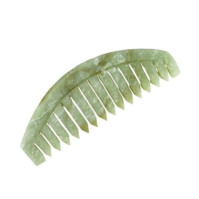 2024 Natürliche Xiuyan Jade Gua Sha Kopfhaut Massage Kamm für den Kopf Massager Körper Muskeln Haargesundheitspflege und Kopfschmerzlinderung
